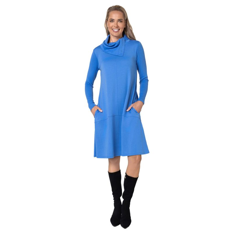 B Merino Cowl Neck Dress image number 4